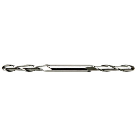 Sowa 316 Dia x 316 Shank 2Flute Long Length Ball Nose Double End Miniature HSCO Cobalt End Mill 103504